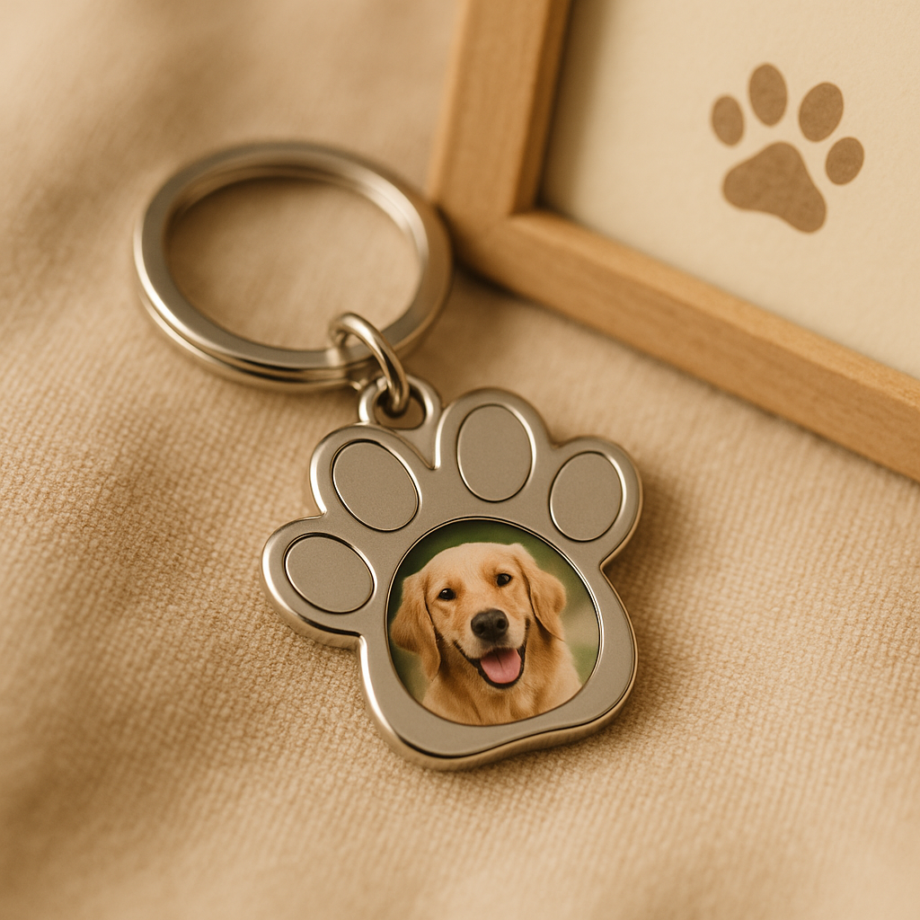 Paw Print Photo Keychain – Always With Me