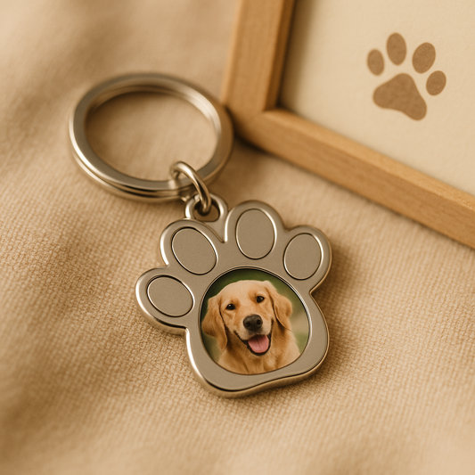 Paw Print Photo Keychain – Always With Me
